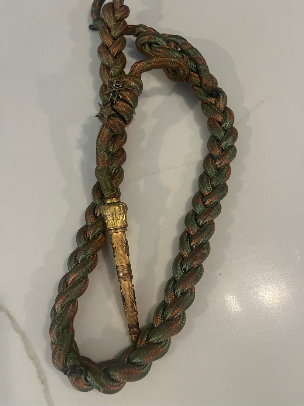 Vintage French Fourragère (shoulder cord or lanyard) WW2